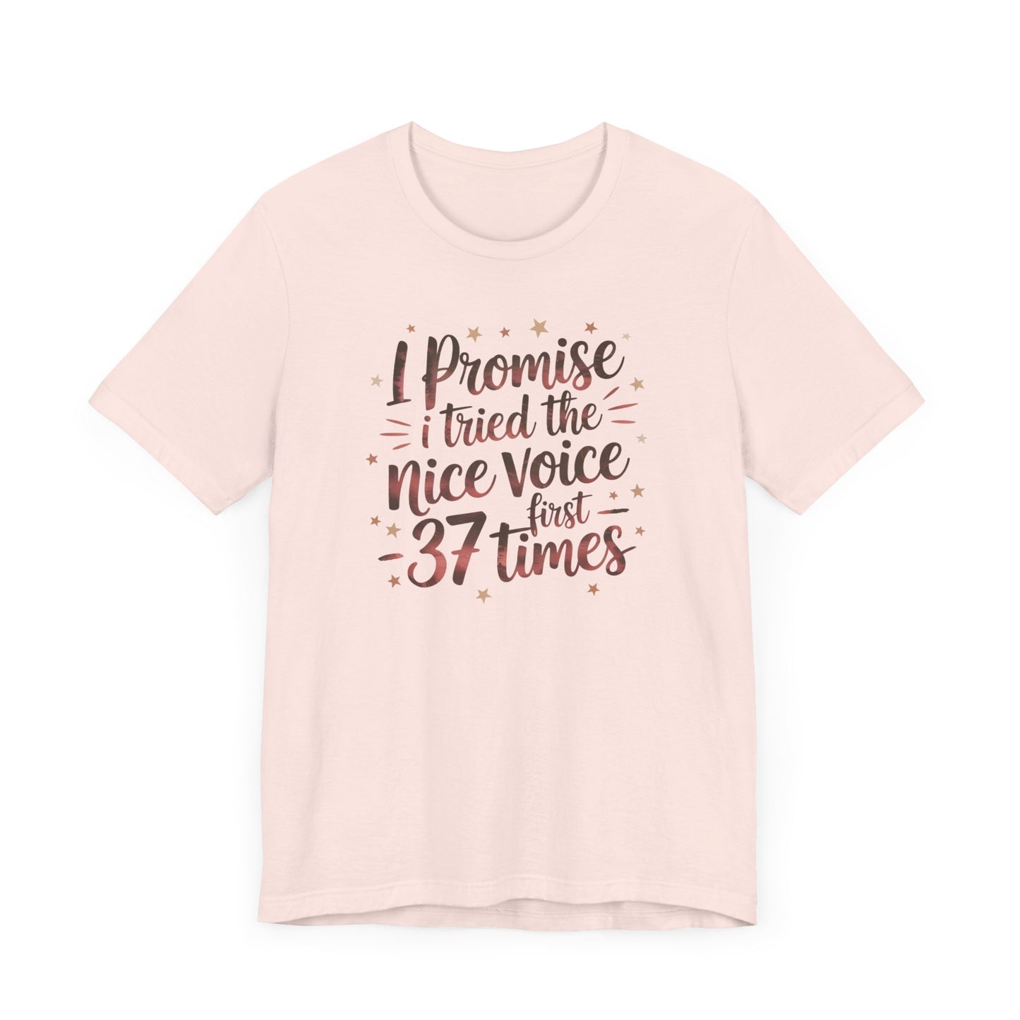 I Promise I Tried the Nice Voice First 37 Times T-Shirt