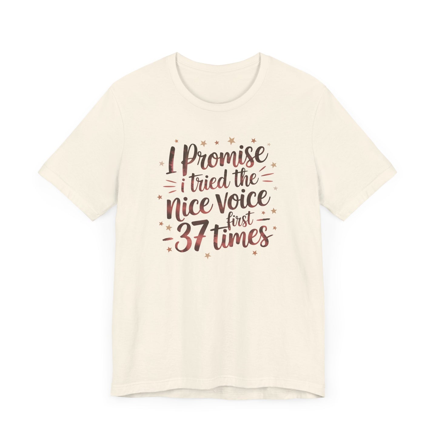 I Promise I Tried the Nice Voice First 37 Times T-Shirt