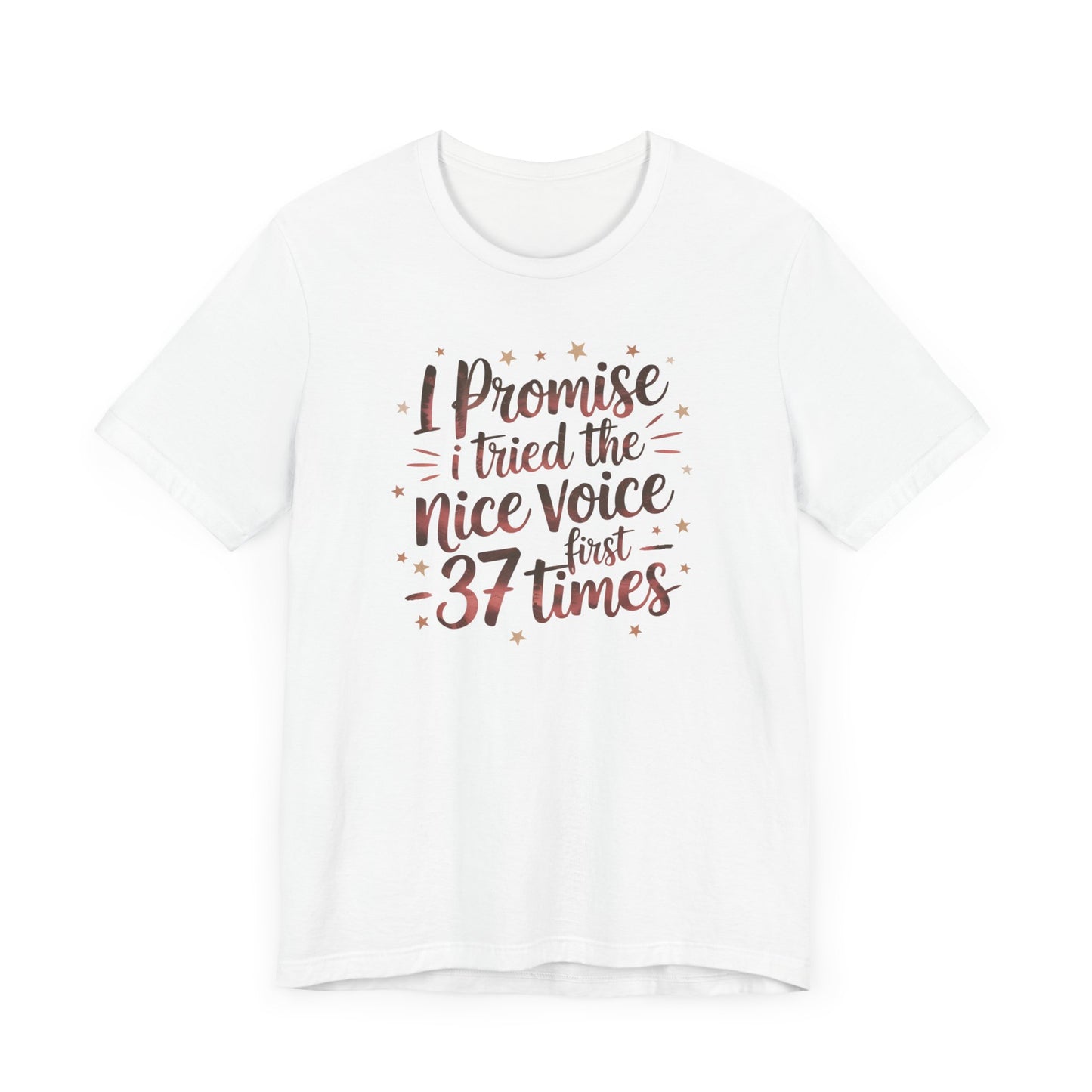 I Promise I Tried the Nice Voice First 37 Times T-Shirt